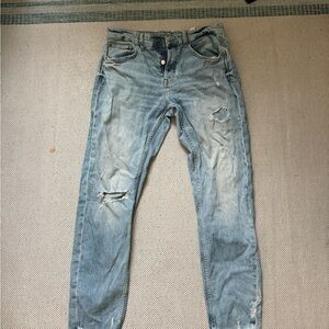 Zara Men's Faded Blue Skinny Jeans